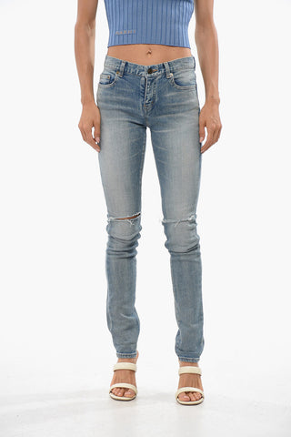 Slim Fit Distressed Jeans 14cm