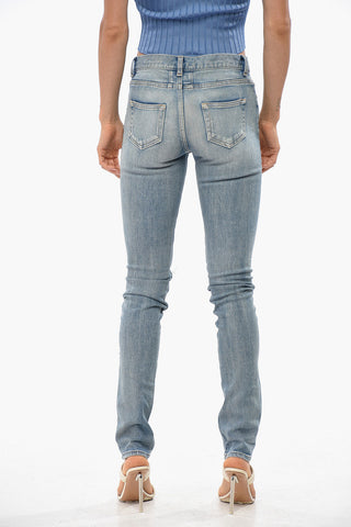 Slim Fit Distressed Jeans 14cm