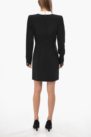 Chemisier in Crepe de Chine di Seta con Bottone Gioiello