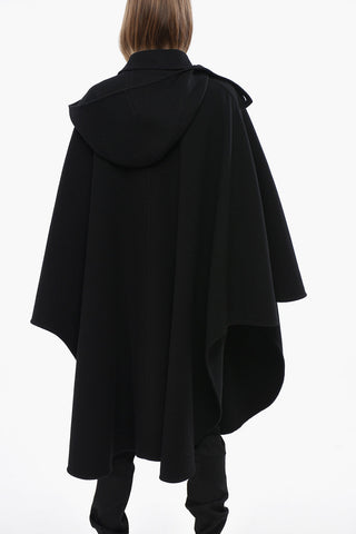 Cappotto Cappa in Misto Cashmere con Cappuccio