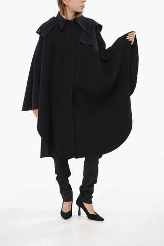 Cappotto Cappa in Misto Cashmere con Cappuccio