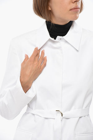 면 블레이저 플랩 포켓 스냅 버튼