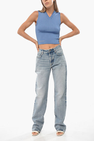 Jeans Regular Fit ad Orlo Sfrangiato 21cm