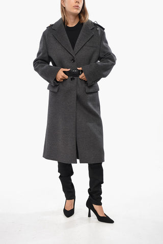 Cappotto in Misto Lana con Cappuccio Removibile