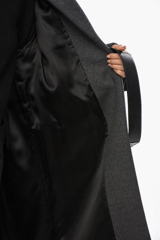 Cappotto in Misto Lana con Cappuccio Removibile