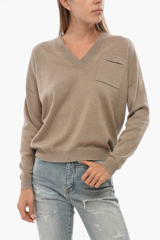 Maglia Scollo a V In Cashemere