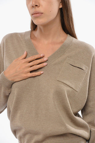 Maglia Scollo a V In Cashemere