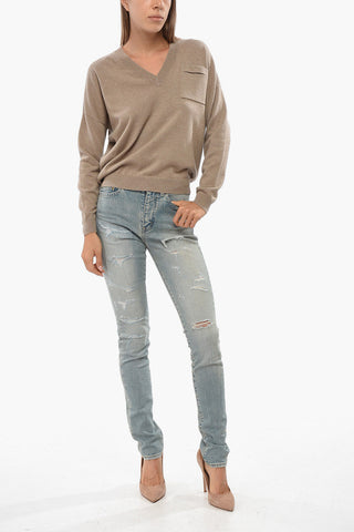 Maglia Scollo a V In Cashemere