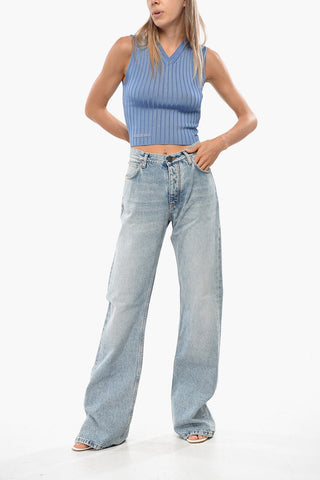 Wide-Leg Jeans with Logo 24cm