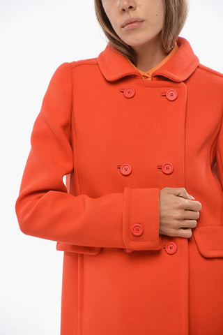 Solid-Color Wool Double-Breasted Coat NATTE'