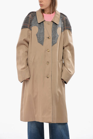 코튼 코트, 빈티지 느낌의 체크 디테일