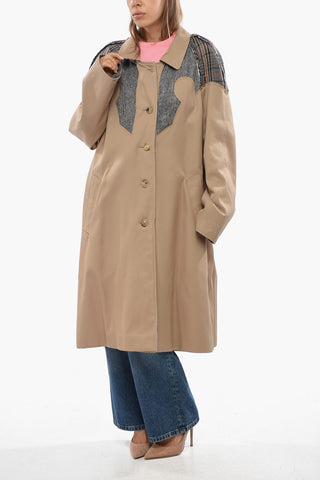 코튼 코트, 빈티지 느낌의 체크 디테일