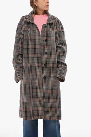 코튼 코트, 빈티지 느낌의 체크 디테일