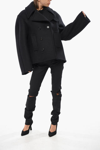 Peacoat Doppiopetto in Lana 