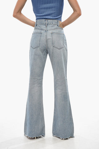 Jeans Boot Cut ad Orlo Sfrangiato 30cm
