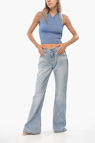 Jeans Boot Cut ad Orlo Sfrangiato 30cm