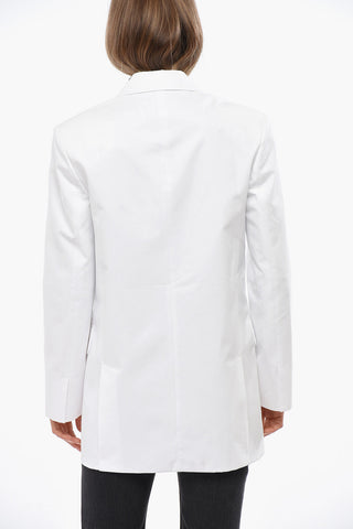 Blazer a Doppiopetto in Cotone con Bottoni Automatici 