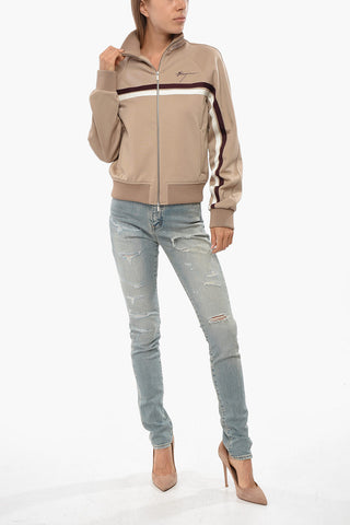 Contrasting Band Track Sweatshirt