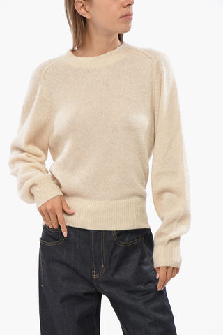 Solid Color Silk Blend LUISA Crew-neck Sweater