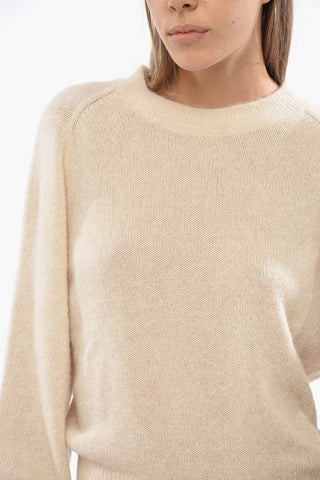 Solid Color Silk Blend LUISA Crew-neck Sweater