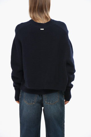 Cashmere V-Neck Sweater with Cut-Out Detail