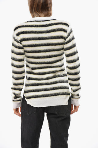 Virgin Wool Striped Crew-neck Sweater