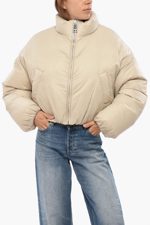 Cropped Nylon Puffer JOY With Two Pockets