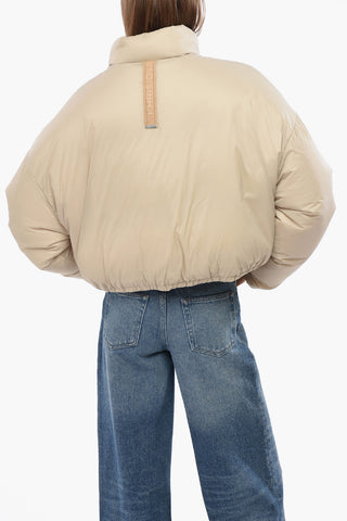 Cropped Nylon Puffer JOY With Two Pockets