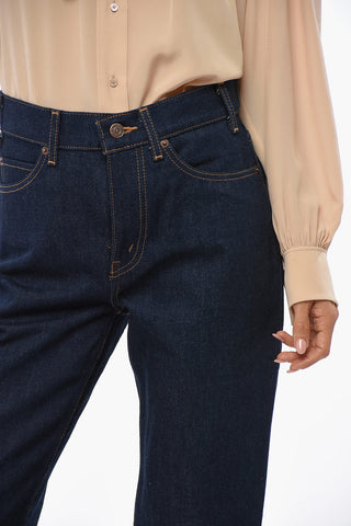 Jeans Regular Fit con Cuciture a Vista 20cm