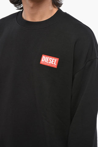 ESSENTIALS Baumwoll-Crewneck mit Logo-Patch