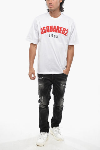 T-Shirt Girocollo D2 SHERPA con Logo in Applicazione