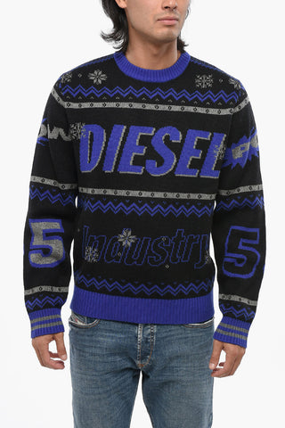 Wool and Lurex Blend Crewneck Pullover UG-OUT
