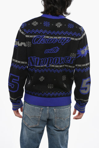 Wool and Lurex Blend Crewneck Pullover UG-OUT