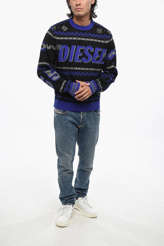 Wool and Lurex Blend Crewneck Pullover UG-OUT