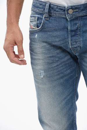 Jeans Straight Fit ZATINY aus Delavé-Denim 22cm