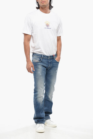 Jeans Straight Fit ZATINY aus Delavé-Denim 22cm
