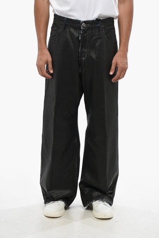 ICON Waxed-Denim Wide-Leg Jeans EROS 32 cm