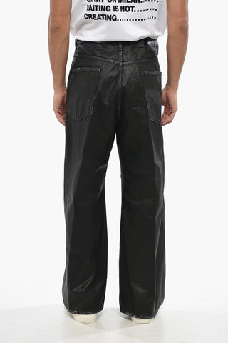 ICON Waxed-Denim Wide-Leg Jeans EROS 32 cm