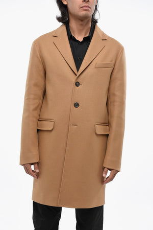 Virgin Wool-Blend Lined Coat