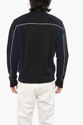 RED TAG Cotton Crewneck Sweater with Contrast Detail