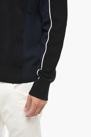 RED TAG Cotton Crewneck Sweater with Contrast Detail