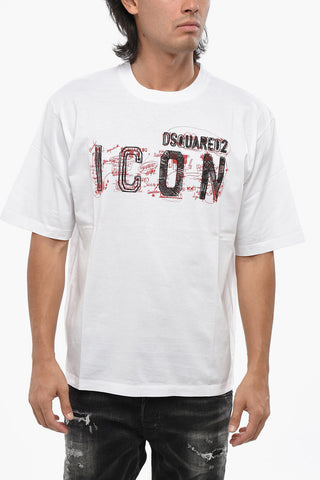 Crewneck T-Shirt ICON BOARD with Embossed Print