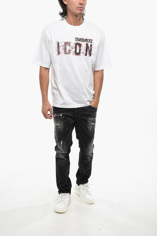 Crewneck T-Shirt ICON BOARD with Embossed Print