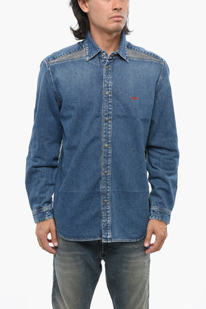 Jeanshemd D-SIMPLY-RS mit Fransen-Details