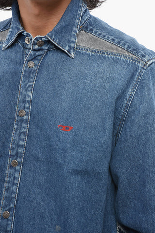 데님 셔츠 D-SIMPLY-RS 프린지 디테일