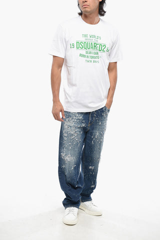 Baumwoll-T-Shirt GREATEST TEAM mit Druck
