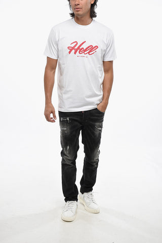 T-Shirt mit Rundhalsausschnitt HELL aus Baumwolle