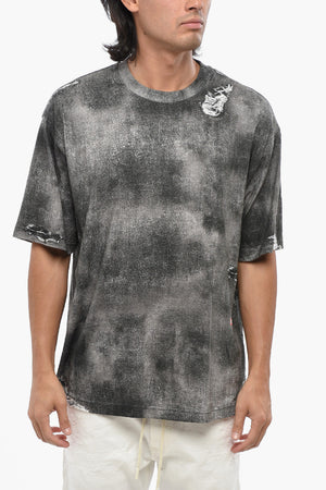 T-Shirt mit Rundhalsausschnitt T-WASH-N2 im Denim-Effekt