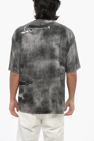 T-Shirt mit Rundhalsausschnitt T-WASH-N2 im Denim-Effekt