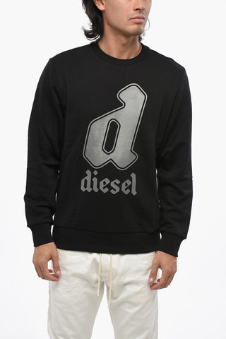 Sweatshirt Mit Rundhalsausschnitt Aus Gebürsteter Baumwolle Mit Logo-Print